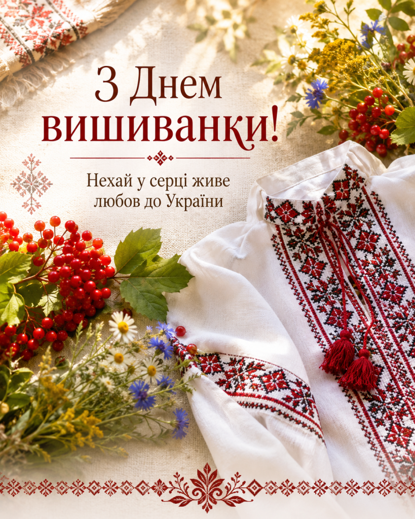 День вишиванки 2026: красиві привітання українською, щирі побажання у прозі та короткі слова для рідних