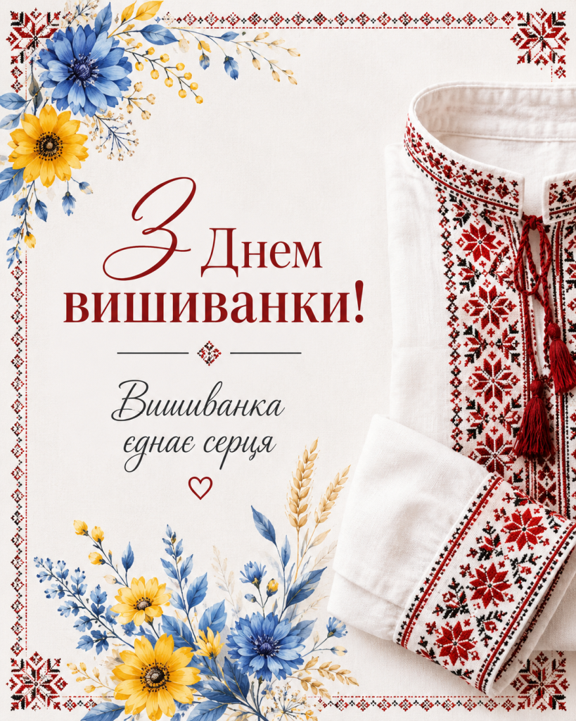 День вишиванки 2026: красиві привітання українською, щирі побажання у прозі та короткі слова для рідних