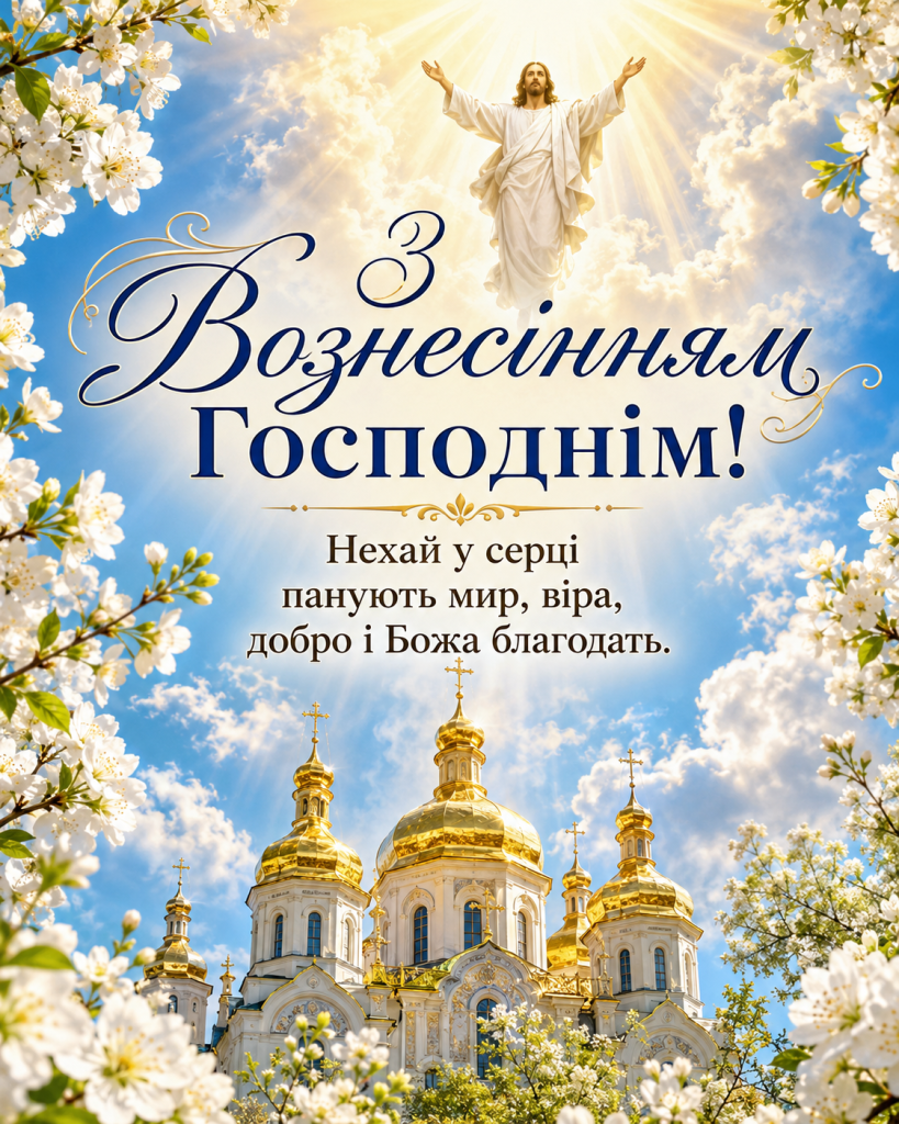 Привітання з Вознесінням Господнім: красиві слова, листівки, короткі побажання і щирі тексти для рідних