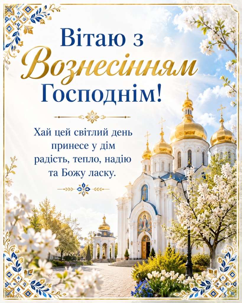 Привітання з Вознесінням Господнім: красиві слова, листівки, короткі побажання і щирі тексти для рідних