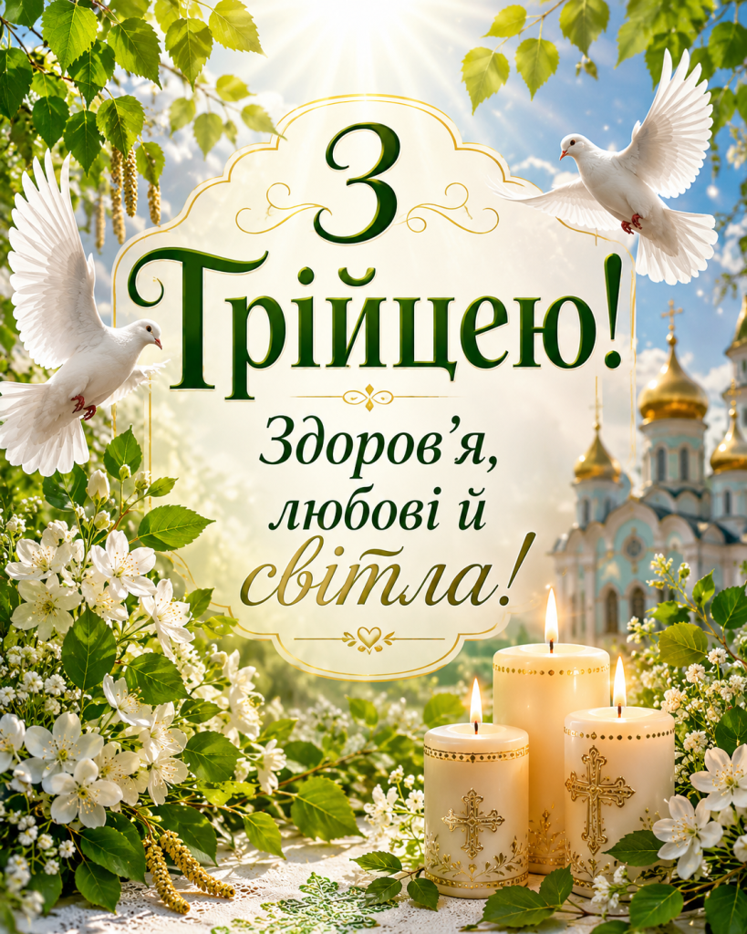 Привітання з Трійцею 2026: красиві побажання українською у прозі, віршах і для листівок