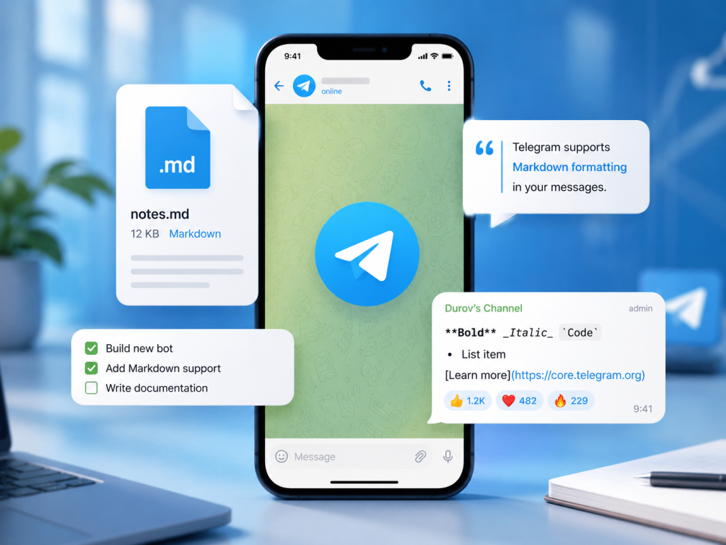 Telegram отримав масштабне оновлення: у месенджері з’явилася підтримка Markdown