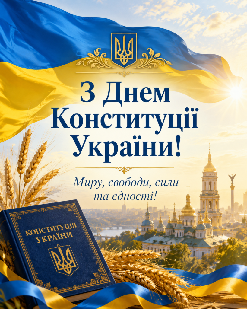 Привітання з Днем Конституції України 2026: красиві побажання у прозі та короткі SMS