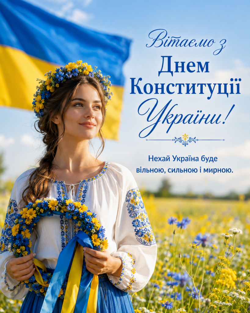 Привітання з Днем Конституції України 2026: красиві побажання у прозі та короткі SMS