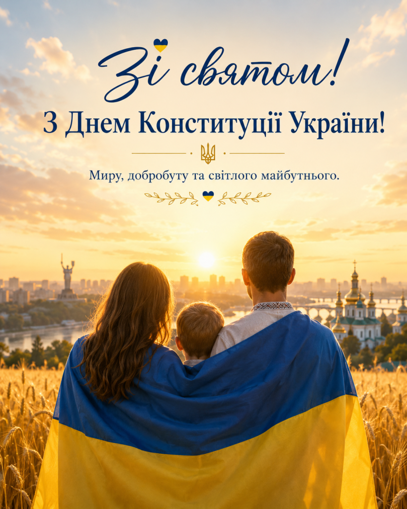 Привітання з Днем Конституції України 2026: красиві побажання у прозі та короткі SMS