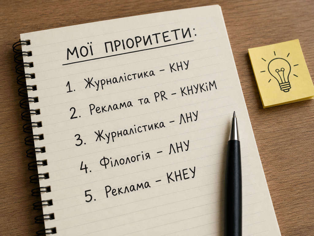 Пріоритети під час вступу 2026: як правильно розставити заяви, щоб не втратити шанс на бюджет