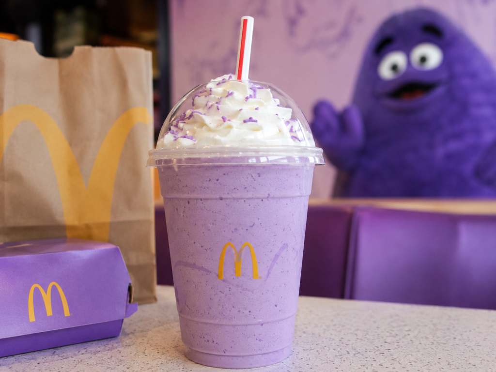 Grimace Shake повертається в McDonald’s: що відомо про фіолетовий коктейль із ягідним смаком