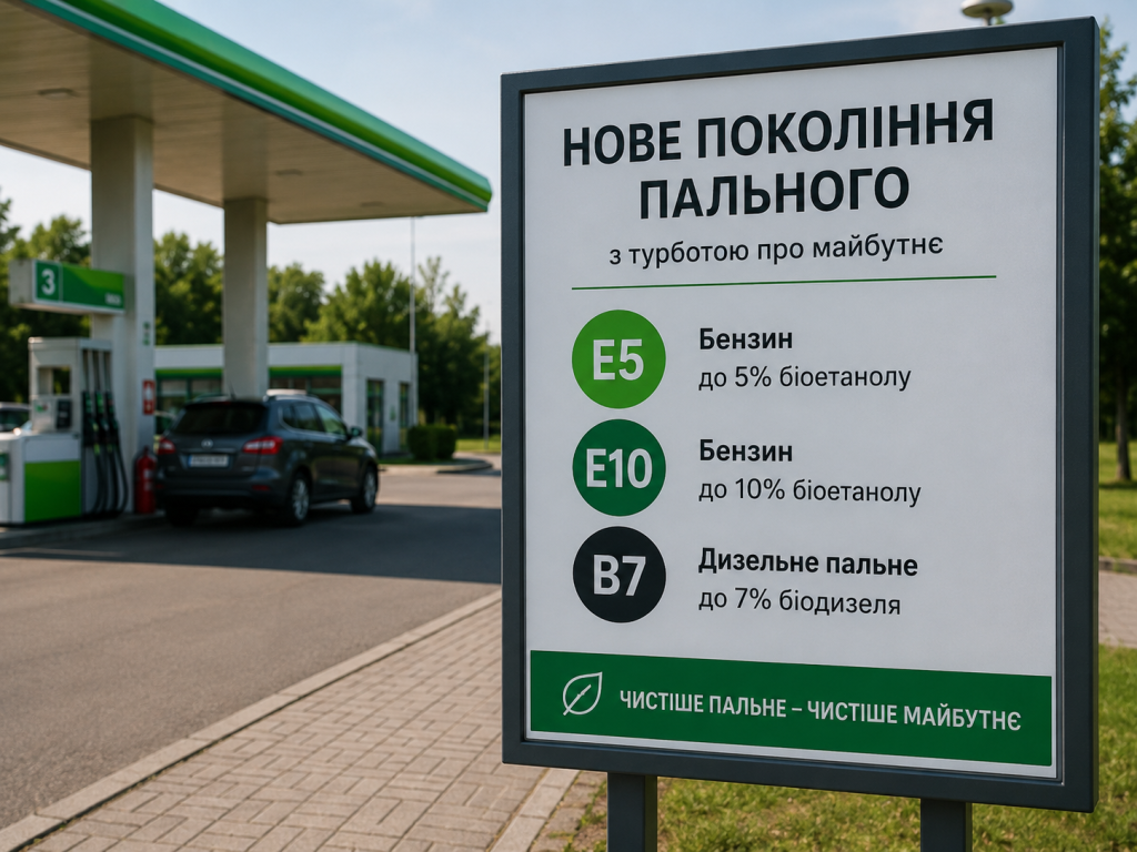В Україні з 1 липня зміниться пальне на АЗС: що означають E5, E10 і B7