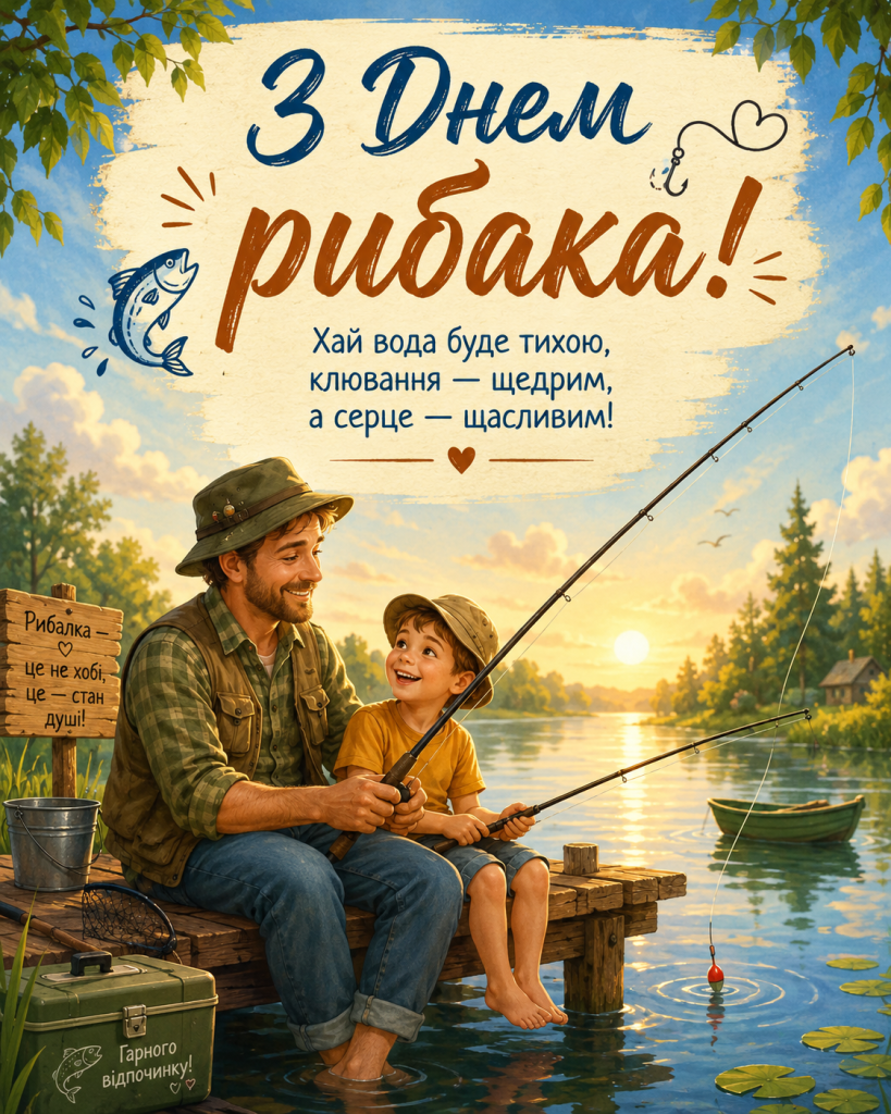 Привітання з Днем рибалки 2026: красиві побажання, вірші та прикольні слова