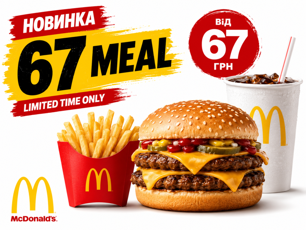 У McDonald’s з’явилася новинка «67»: що це за вірусний набір і чи можна замовити його в Україні