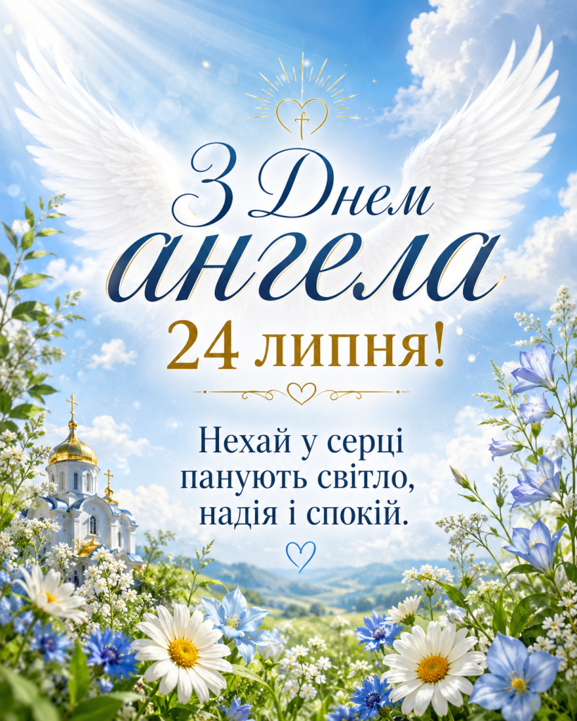 День ангела 24 липня 2026 року: кого вітати з іменинами та красиві побажання