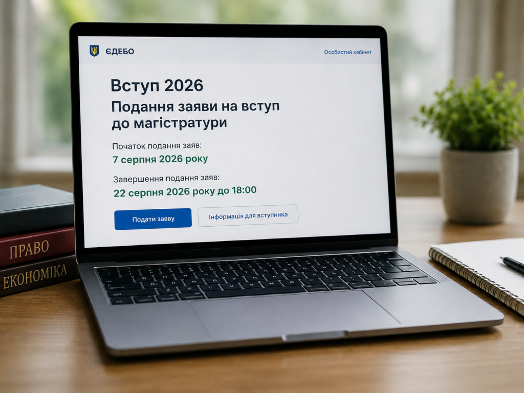 Вступ до магістратури 2026: як подати заяву з 7 серпня та правильно визначити пріоритет