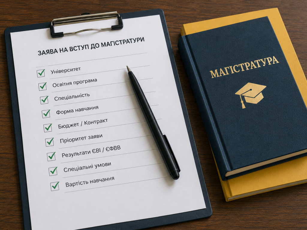 Вступ до магістратури 2026: як подати заяву з 7 серпня та правильно визначити пріоритет