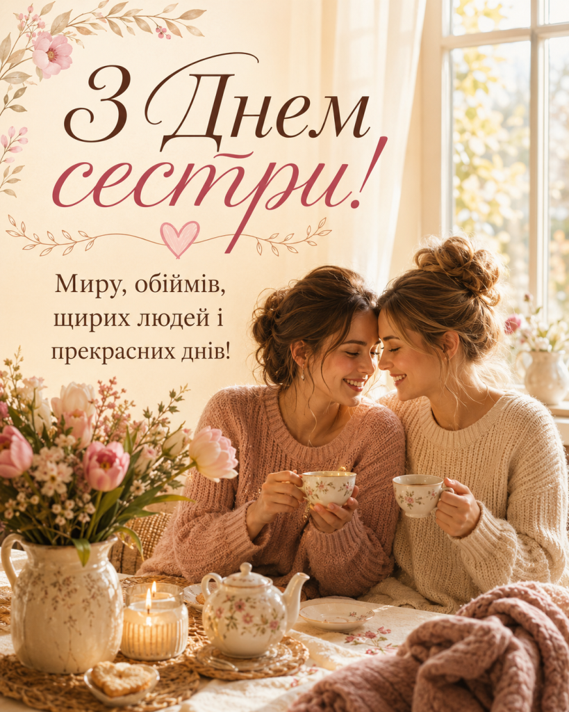 День сестри 2026: красиві привітання у прозі, віршах і своїми словами