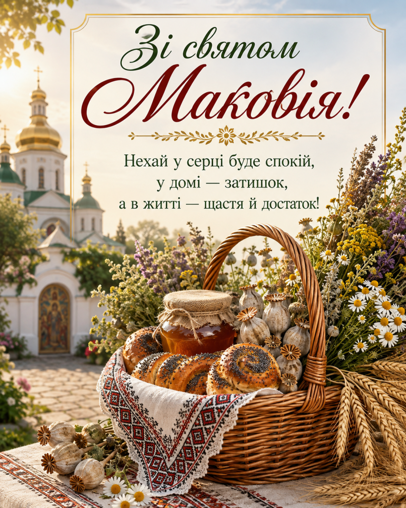 Привітання з Маковієм 2026: красиві побажання у прозі, віршах і листівках