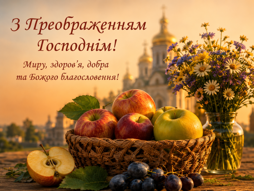 Привітання з Преображенням Господнім 2026: красиві слова, листівки та побажання своїми словами