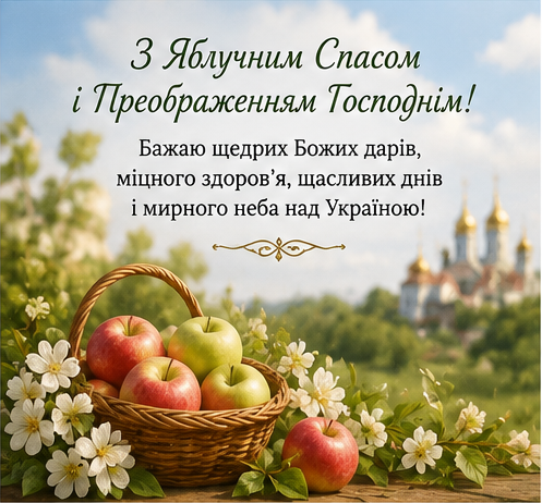 Привітання з Преображенням Господнім 2026: красиві слова, листівки та побажання своїми словами