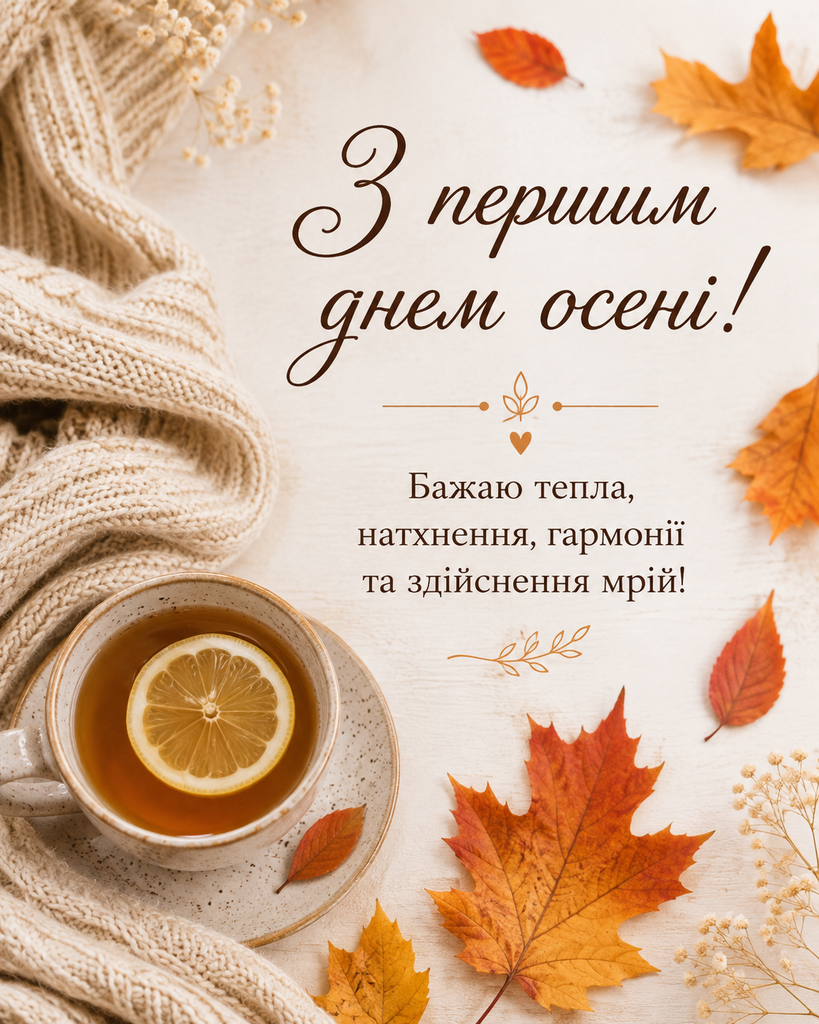 Привітання з першим днем осені: красиві слова, побажання та вірші