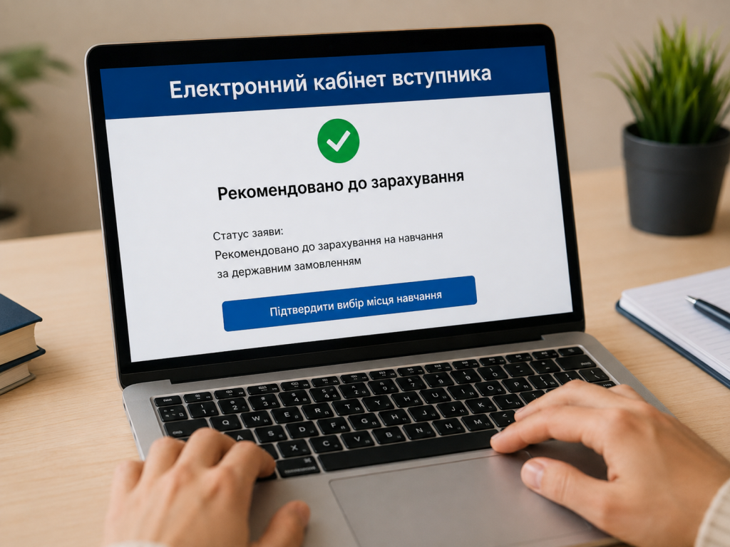 Які документи подати після рекомендації до зарахування у 2026 році