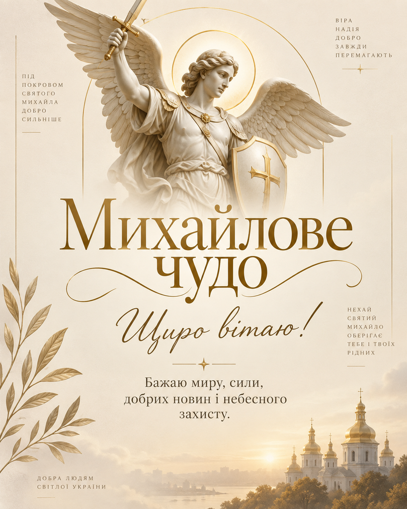 Привітання з Михайловим чудом 19 вересня: красиві слова у прозі та листівки