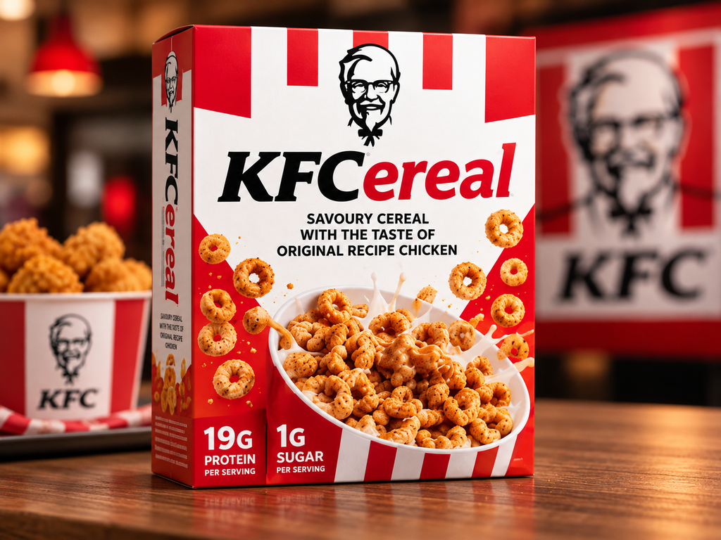 KFC випустила пластівці зі смаком смаженої курки: замість молока — підлива