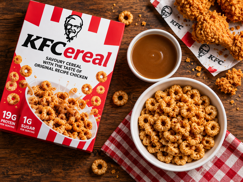 KFC випустила пластівці зі смаком смаженої курки: замість молока — підлива