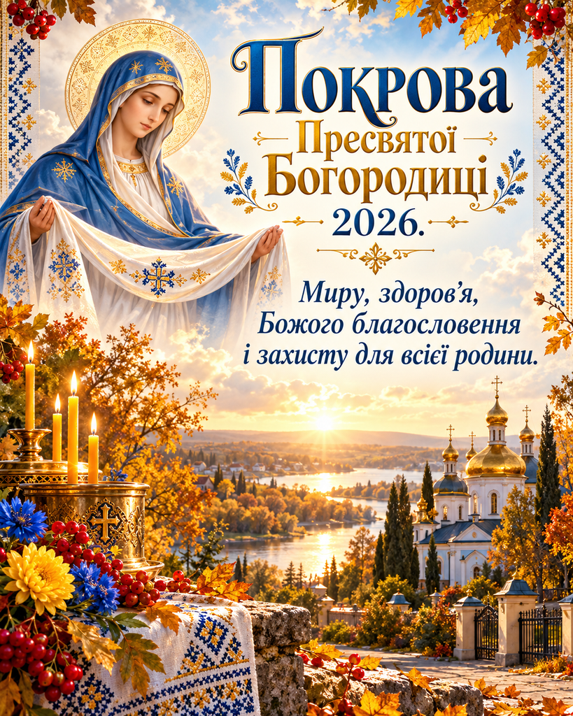 Покрова Пресвятої Богородиці 2026: привітання, побажання і красиві слова