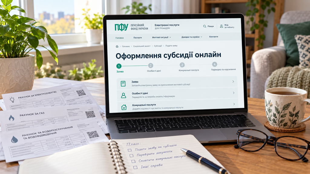 Як оформити субсидію онлайн через ПФУ у 2026 році: покрокова інструкція