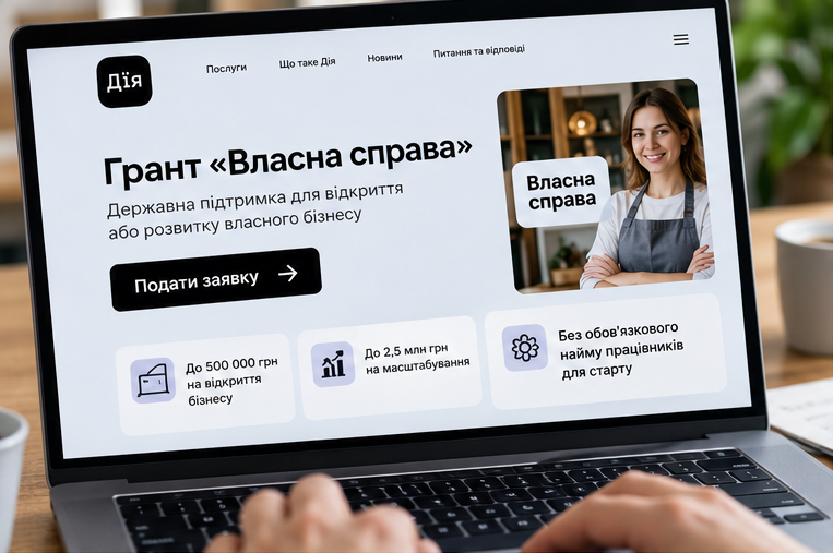 Грант «Власна справа» у 2026 році: хто може отримати до 500 тисяч гривень на відкриття бізнесу